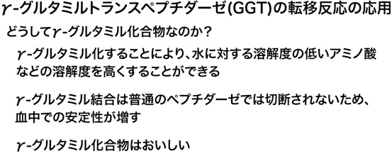 GGTの転移反応の応用